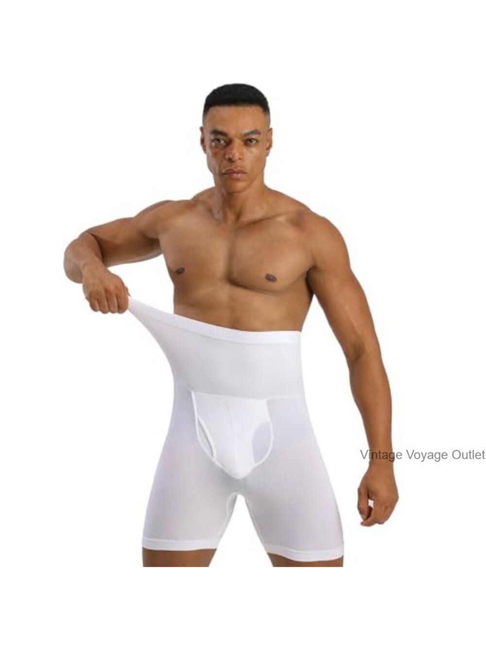 Men's Tummy Control Compression Shorts - High Waist Shapewear Boxer Briefs